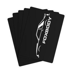 Cartes de poker Foxbody, Foxbody Mustang, cartes à jouer Foxbody 5.0, gars de voiture, cadeau de fête des pères