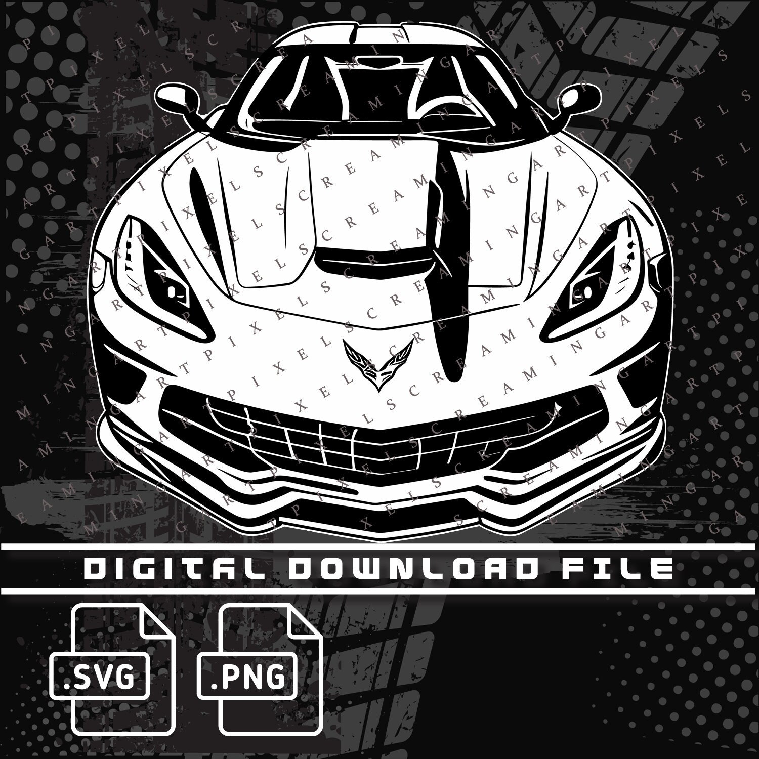 Korvett Silhuett C5 C5 Chevy Corvette Hatchback Silhouette (PAIR)