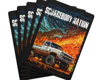 Squarebody Nation, Chevy K10, Chevy Squarebody Truck Custom Poker Karten