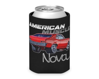 Chevy Nova SS American Muscle can cooler, Muscle Car koozie, Nova SS Can Cooler