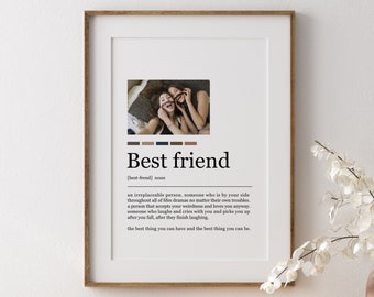 Best Friend Definition Meaning, Best Friend Valentine Gift, Best Friend Birthday Gift, Valentine Gift For Her, Personalised Best Friend Gift
