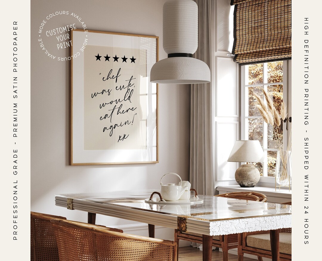 Chef Was Cute Print, Kitchen Wall Art, Chef Was Cute Would Eat Here