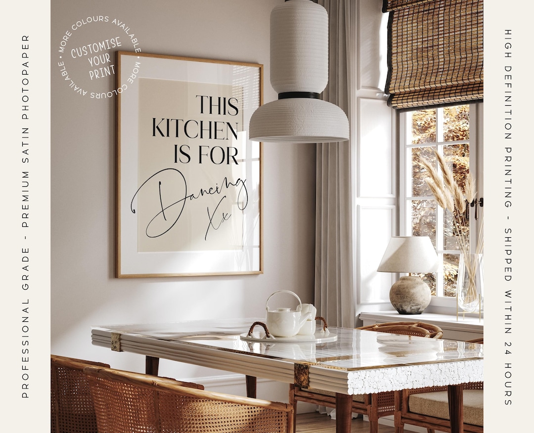 This Kitchen is for Dancing, Kitchen Wall Print, Kitchen Quotes ...