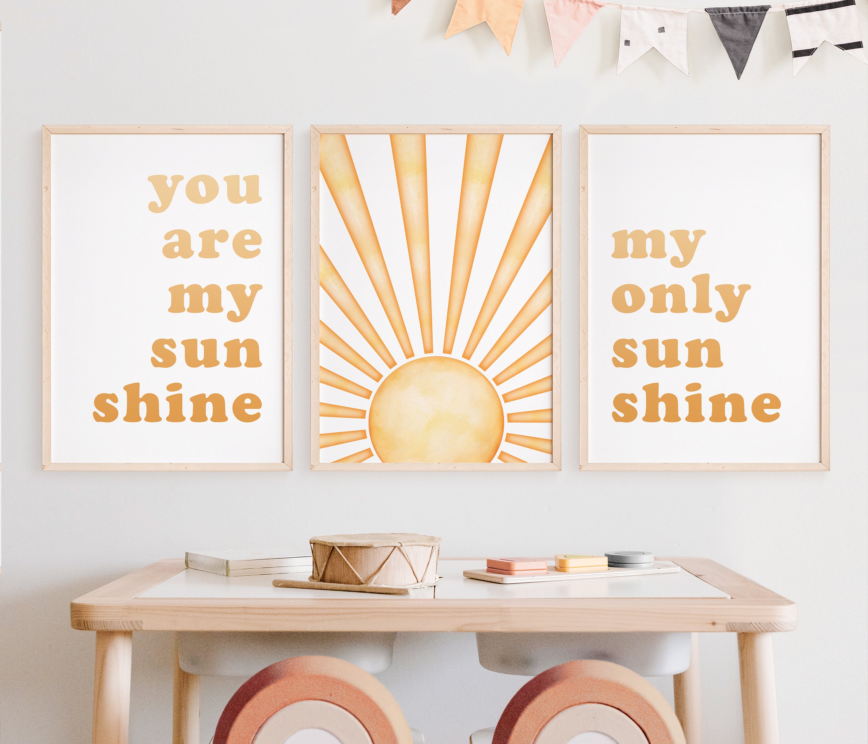 You Are My Sunshine My Only Sunshine, Set of 3 Prints, Sunshine Nursery ...