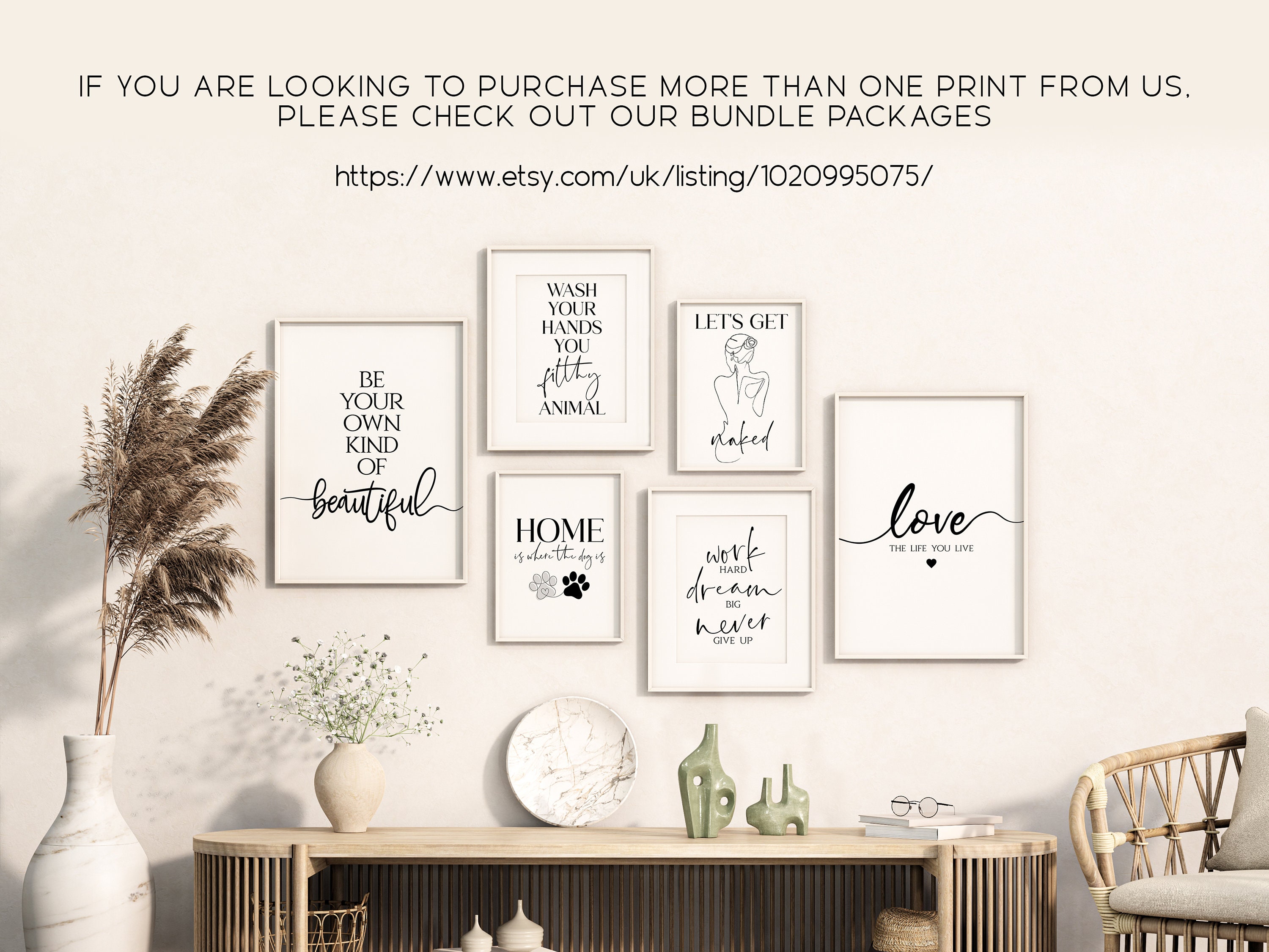 Faith Hope Love Wall Art, Set of 3 Prints, Eucalyptus Prints