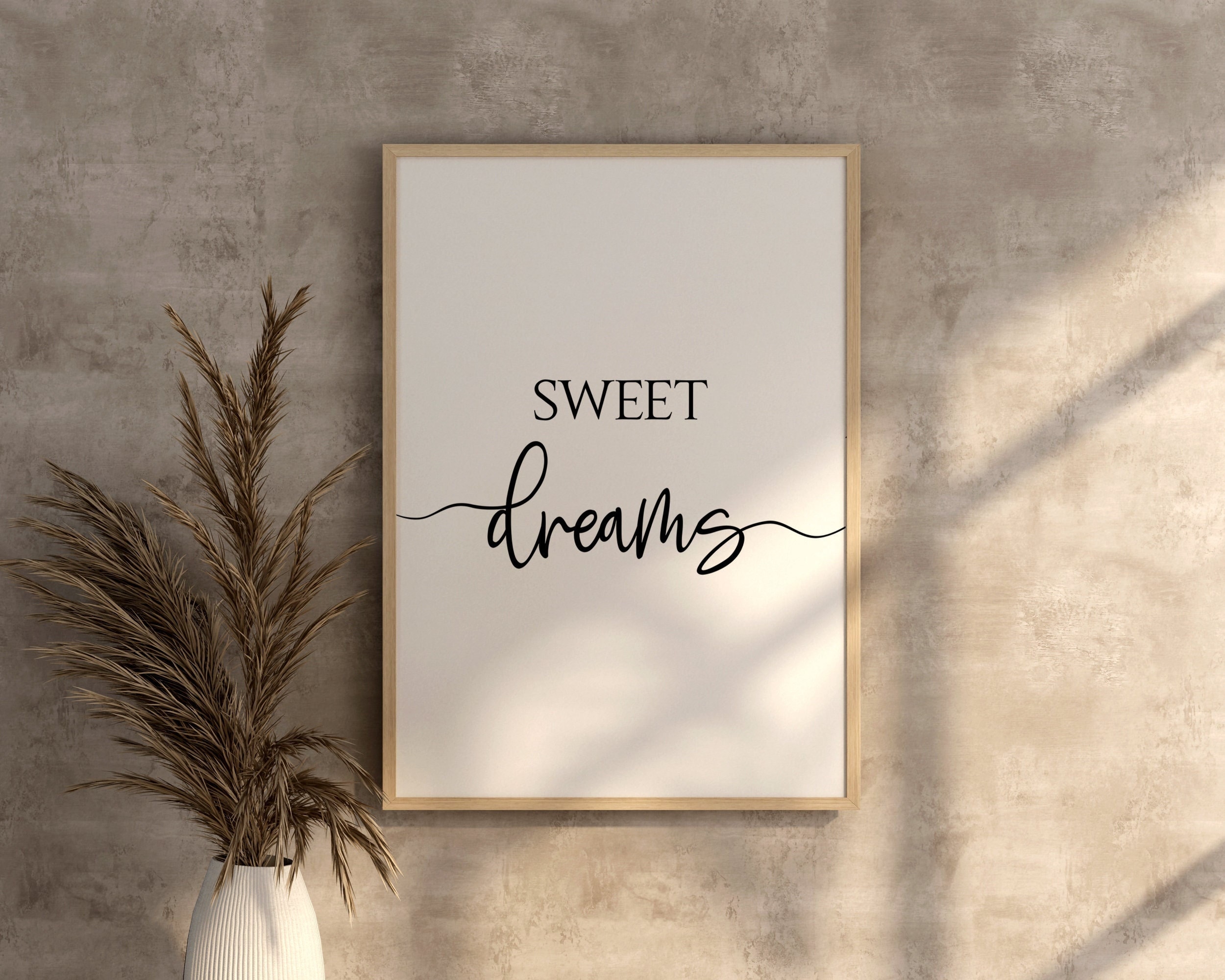 Sweet Dreams Bedroom Wall Art Print, Inspirational Quotes Print,  Motivational Sayings Poster, Home Decor Wall Art, Kitchen Wall Art - Etsy  Israel, image size:2500x2000