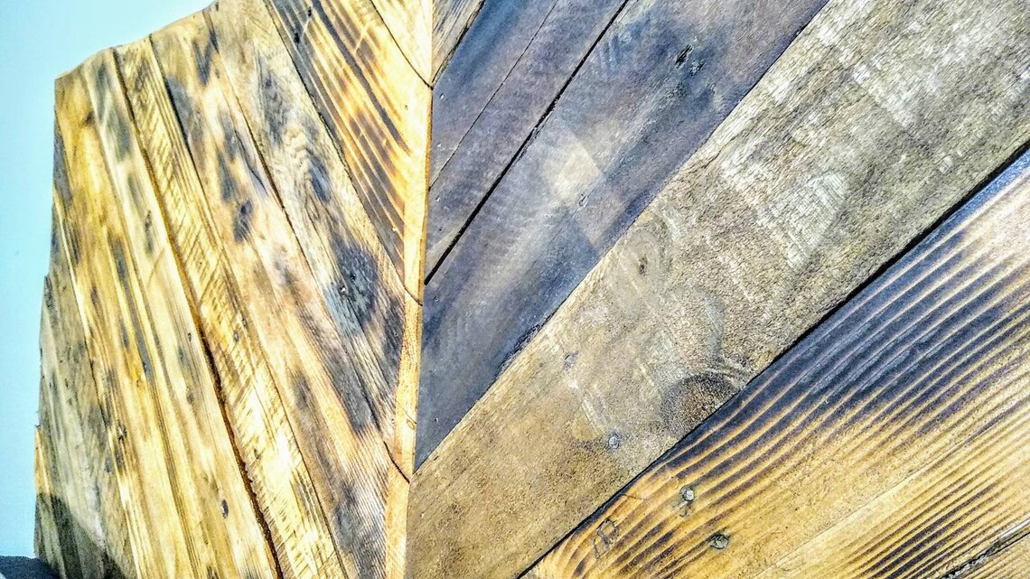 Casa de campo de madera rústica Headboard madera de granero | Etsy