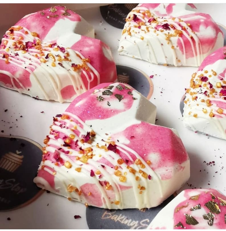 6 Geo cake hearts/Heartsicles Etsy