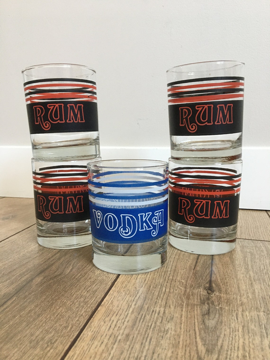 Vintage tumblers vintage glassware rum glasses vodka Etsy