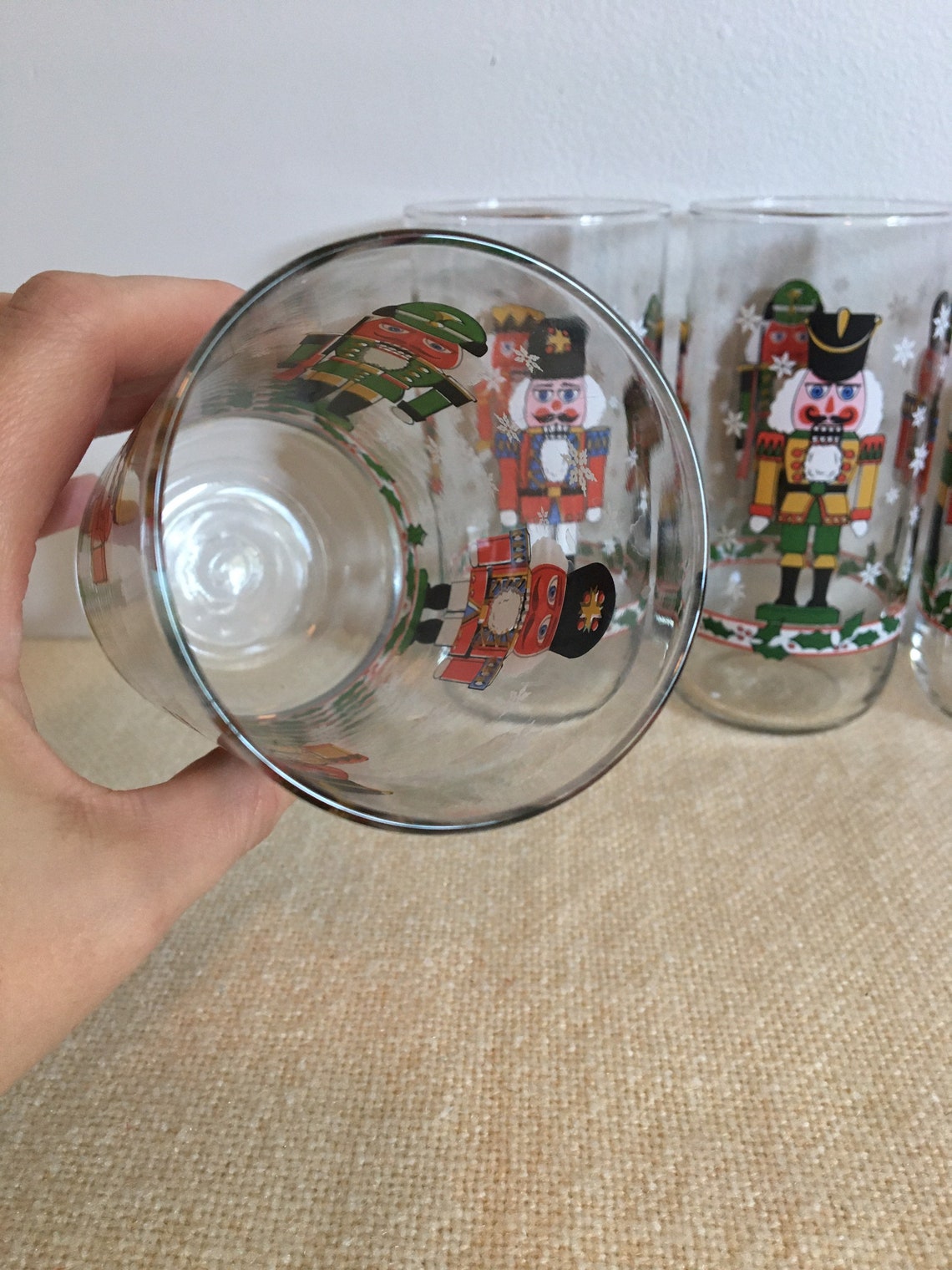 Vintage nutcracker glasses set of 4 LIBBEY nutcracker Etsy