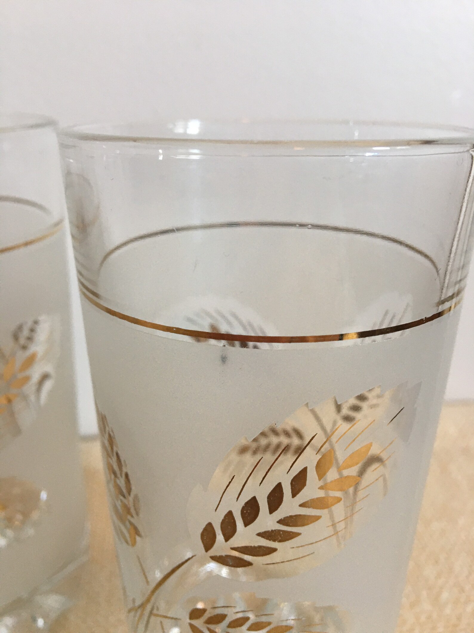 Covetro Italy pitcher drinking glasses frosted wheat Etsy