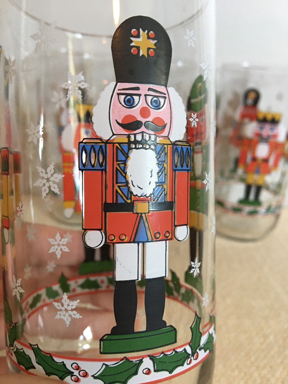 Vintage nutcracker glasses set of 4 LIBBEY nutcracker Etsy