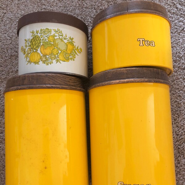 Vintage Kitchen Canisters - Etsy