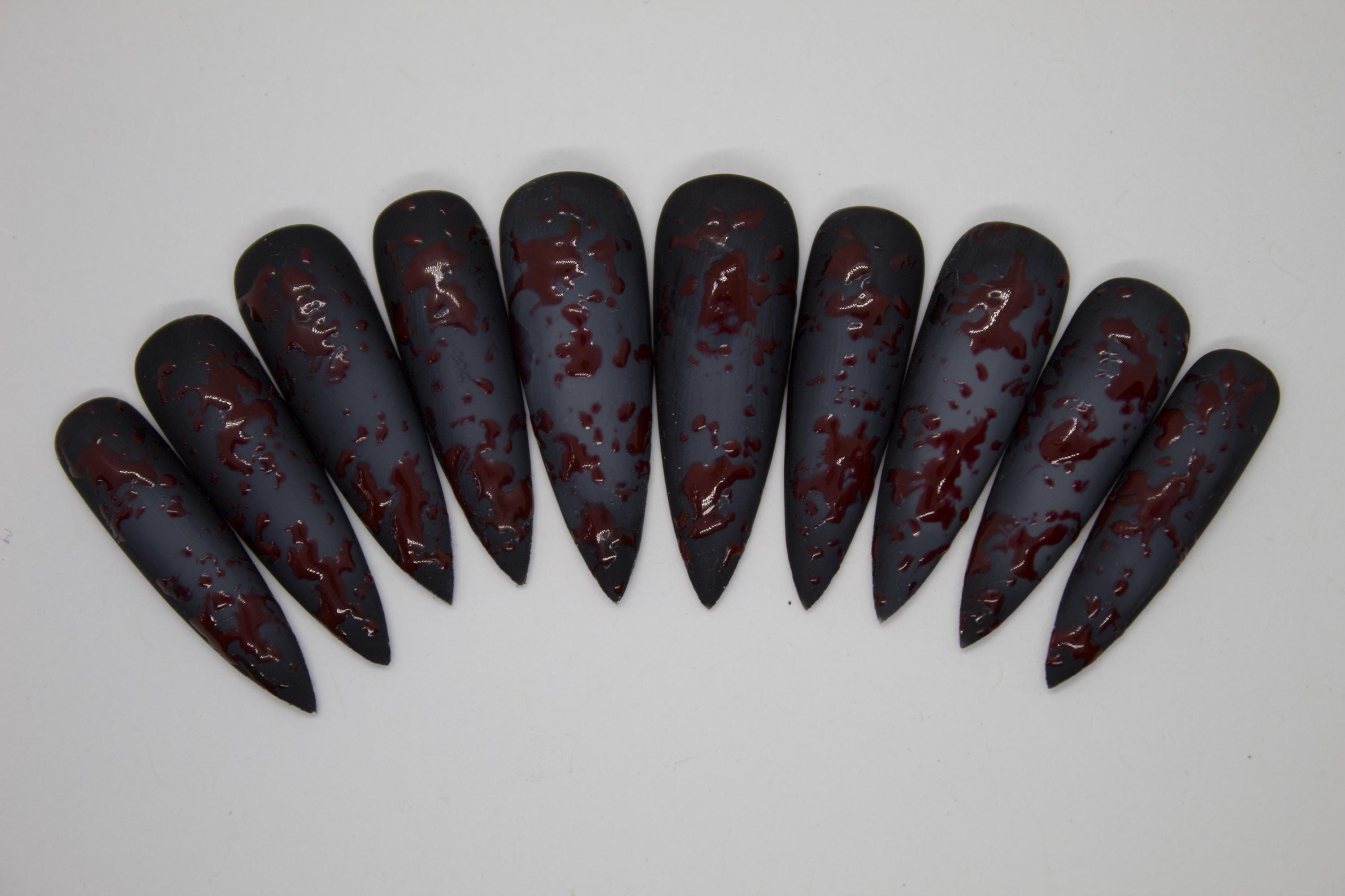 Bloody Hands Nails - Etsy