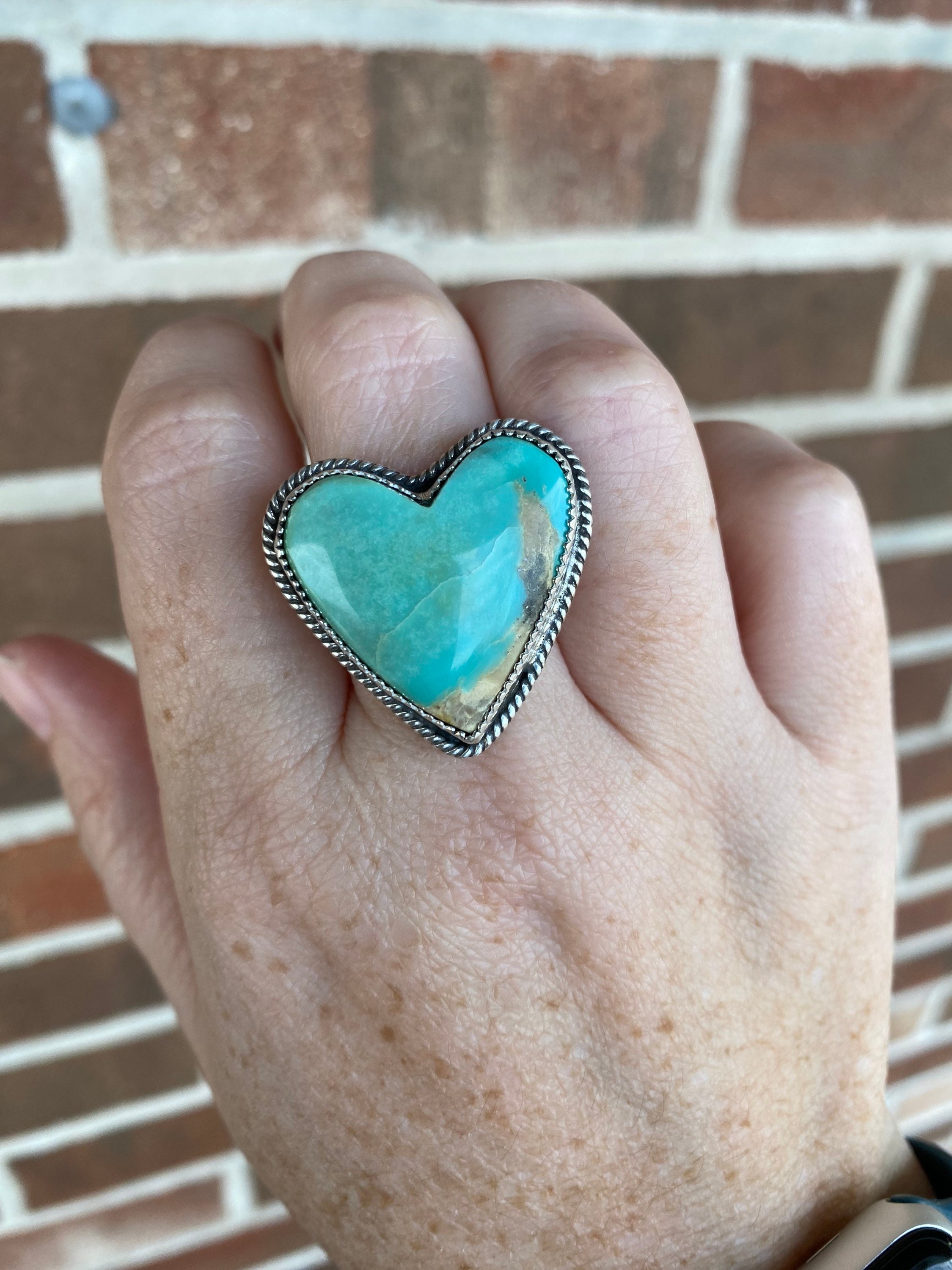 Heart shaped turquoise best sale ring