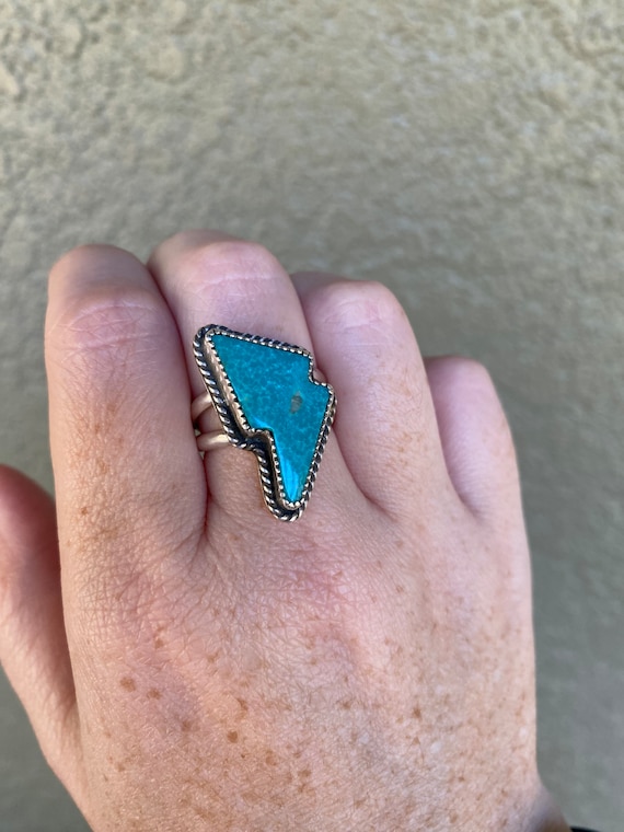 Turquoise lightning bolt ring deals