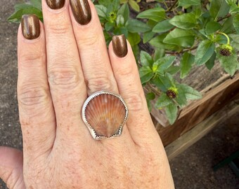 Bague Vintage En Coquillage - Taille 46 - Achetée En Guadeloupe Dans Les Années 1980