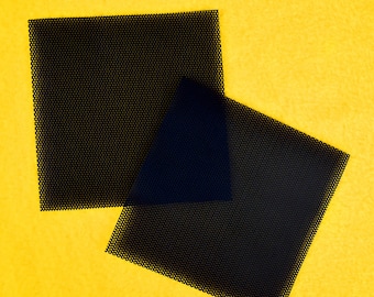 Plastic Fursuit Eye Mesh Material - Black - 2 Pieces - Furry/Anthro