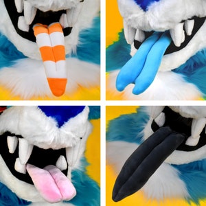Harige op maat gemaakte pluche fursuit tong - 1 tong (lees beschrijving)