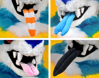 Harige op maat gemaakte pluche fursuit tong - 1 tong (lees beschrijving)