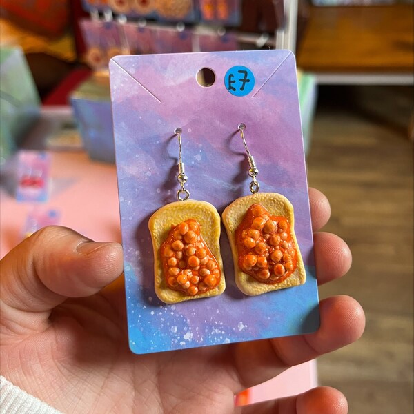 Beans on Toast Earrings- Earrings by Georgie
