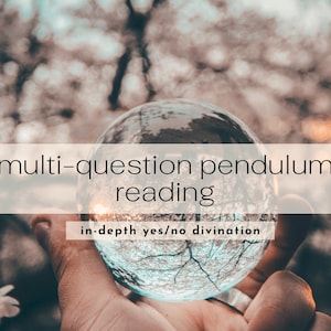 Multi-Question (Ja / Nein) Pendel-Lesung - Wahrsagen Psychic-Lesen Hexerei Wahrsagerei