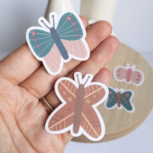 Butterfly Die Cut Sticker Pack/ Journal Stickers/ Nature Stickers/ Bug Stickers