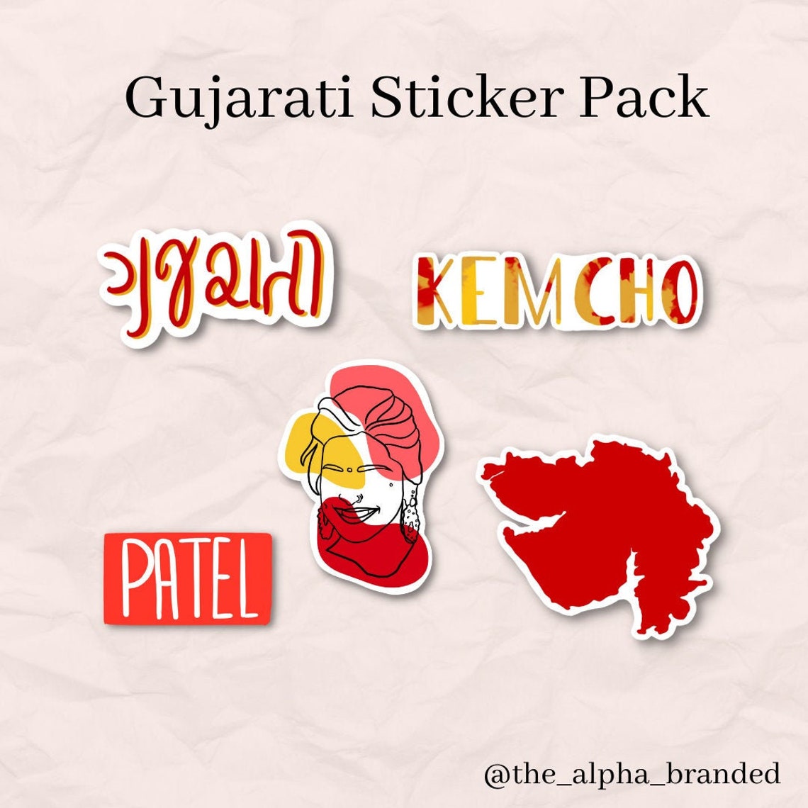 Gujarati Sticker pack Indian Sticker Gujarati Gang vinyl Etsy
