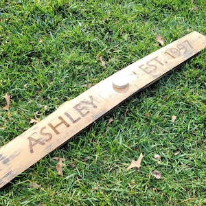 Custom Authentic Bourbon Barrel Stave - Laser Engraved