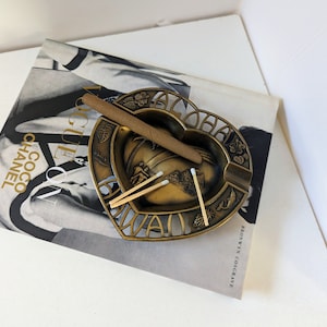 Vintage Metal Hawaii Aloha Souvenir Ashtray, Heart Shaped