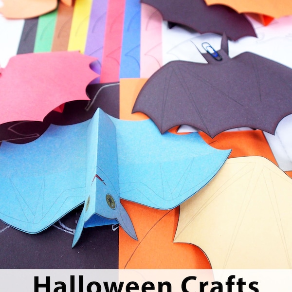 Bat Aeronaut - DIY Papercraft Bat, Flying Paper Bat, Project at Home, Halloween decoration, Colorful Bats, Halloween Craft that Flies
