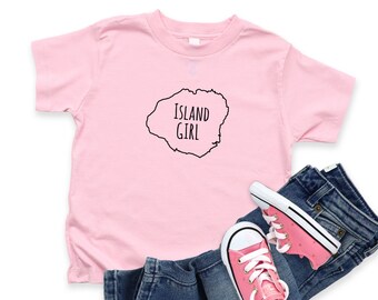 Island Girl (Kauai) Toddler Tee, Hawaii, Keiki, Funny Baby, Born on Oahu, State of Hawaii, Island of Oahu, Island Born, Hawaiian