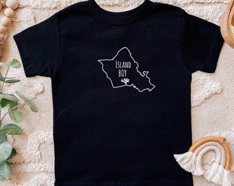Island Boy (Oahu) Toddler Tee, Hawaii, Keiki, Funny Baby, Born on Oahu, State of Hawaii, Island of Oahu, Island Born, Hawaiian