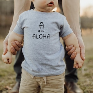 A is for ALOHA Keiki Tshirt, Kids Tshirt, Hawaii Kids, Ohana, Aloha Keiki, Gift for Hawaii baby, Gift for Baby Luau, Hawaii Grown