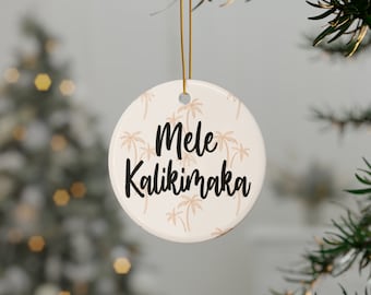 Mele Kalikimaka Ornament with Cute Trees (1pc, 3pcs, 5pcs, 10pcs)