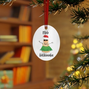 Sandman Dressed Up Christmas Ornament, Hula Dancer, Mele Kalikimaka, Hawaii Ornament, Beach Ornament, Hawaii Christmas, Christmas Gift