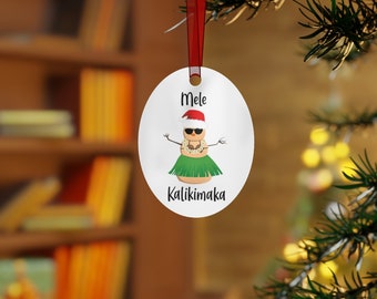 Sandman Dressed Up Christmas Ornament, Hula Dancer, Mele Kalikimaka, Hawaii Ornament, Beach Ornament, Hawaii Christmas, Christmas Gift