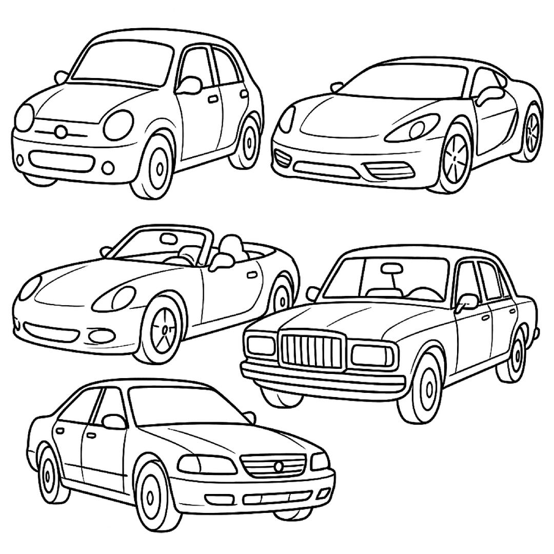 Car Coloring Guide Car Coloring Page | Fun Cars Activity, Kids Printable (digital Download ...