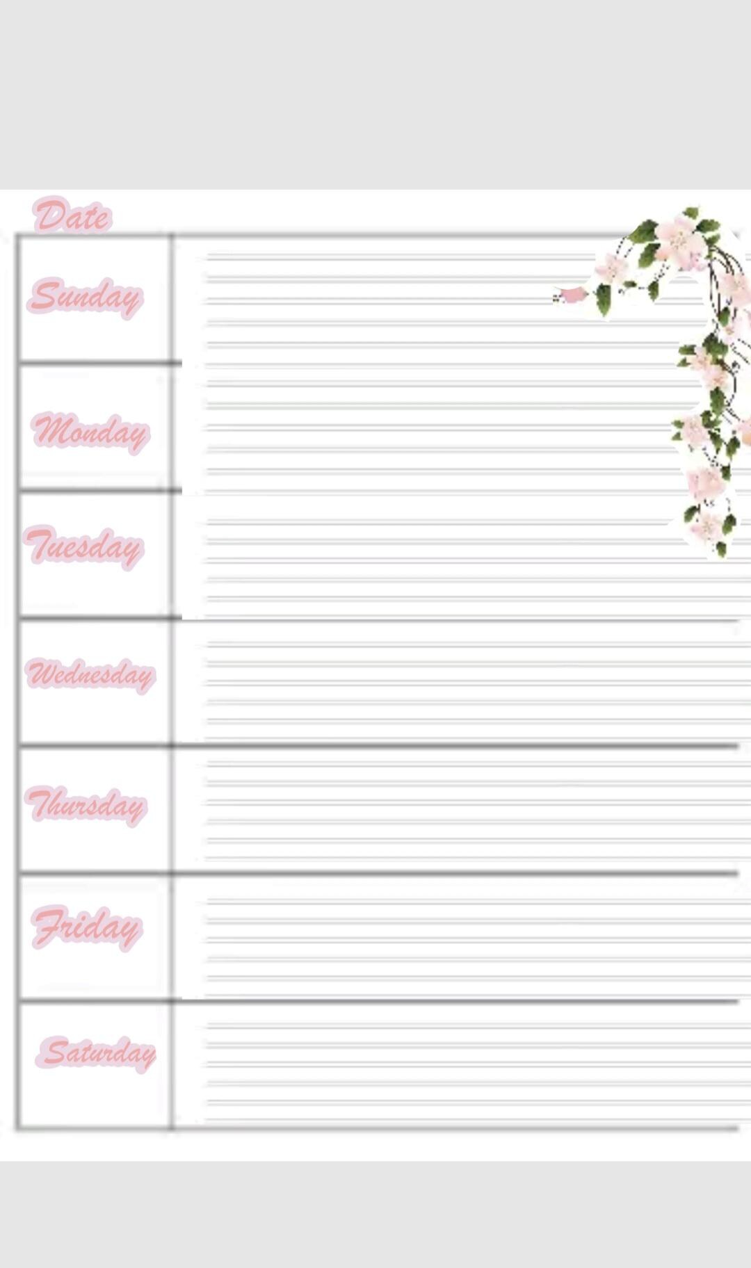 Pastel Themed Weekly Planner | Printable Weekly Schedule | Planner Page ...