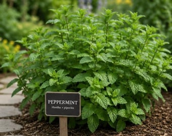 6 Live Bare Root Peppermint Plants | Fresh Peppermint Herb Starts | Garden Mint Plants