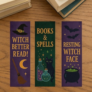 Halloween Bookmarks set of 3