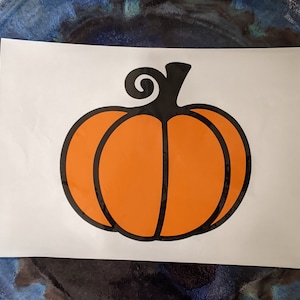 Pumpkin Window Cling / Halloween / Fall / Thanksgiving / Reusable