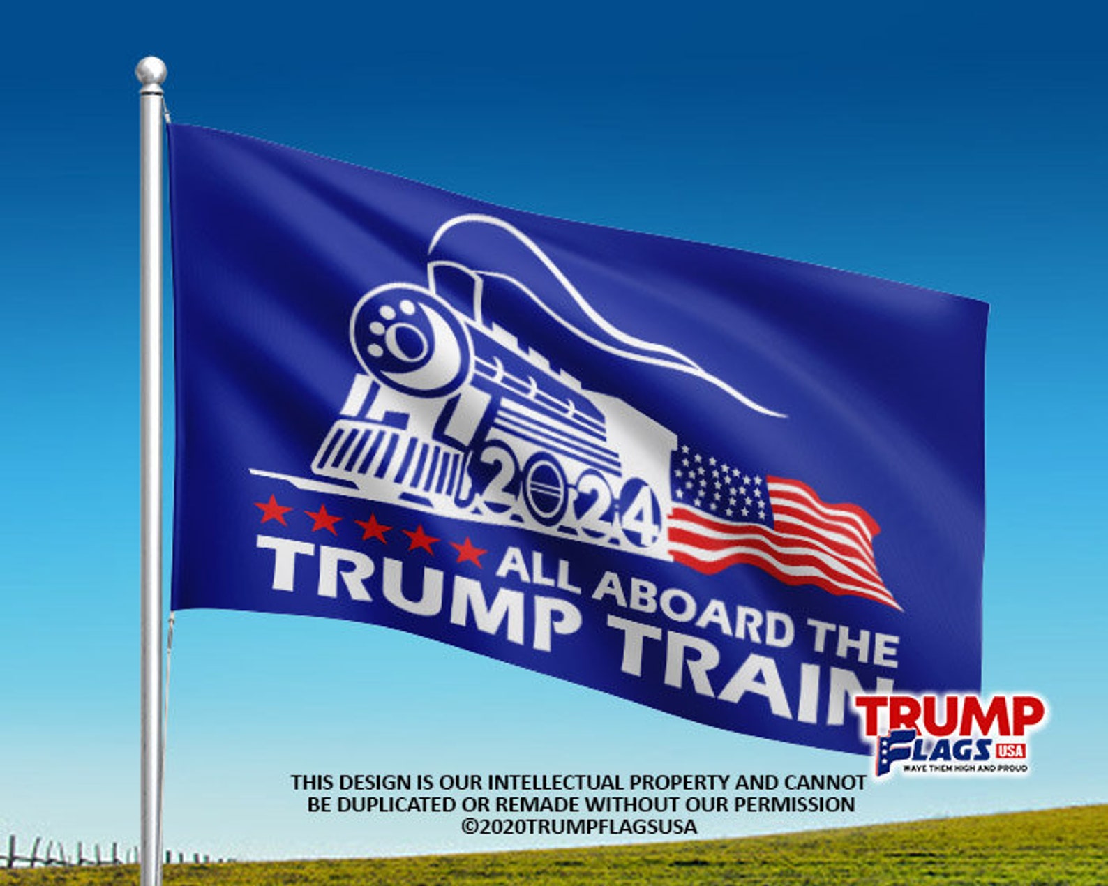 Trump Train 2024 5x3 Flag Etsy