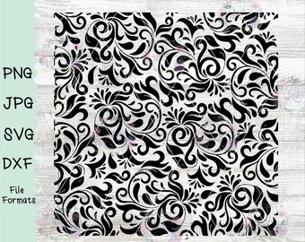 Peekaboo tumbler Western Tooled Leather SVG Cricut Seamless pattern Swirls Swoosh Scroll png floral vines Horse Tooled Leather #28 SVG