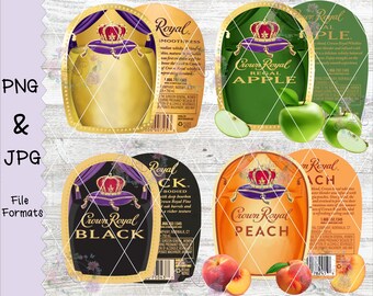 Crown Royal Peach Glitter Tumbler Etsy