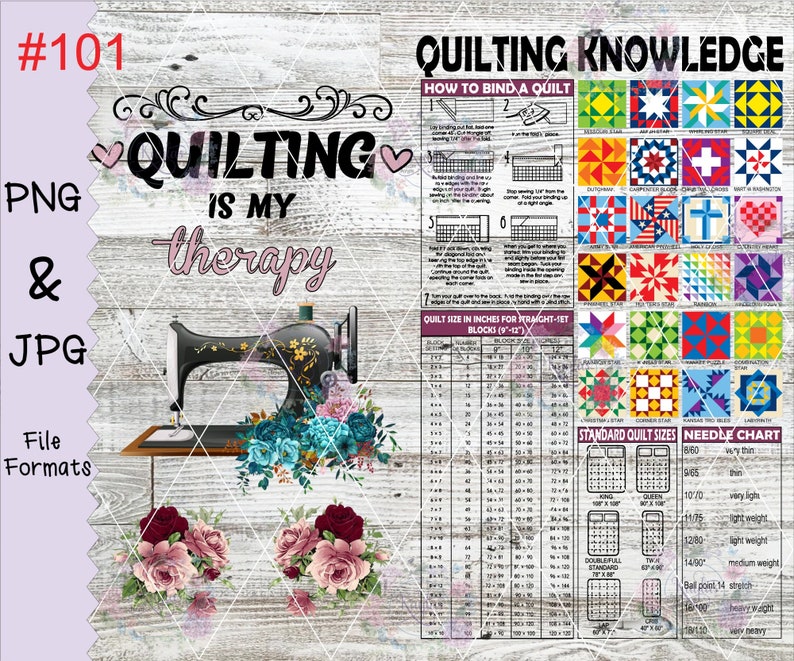 Quilting Therapy Digital Download Quilting Knowledge PNG Etsy