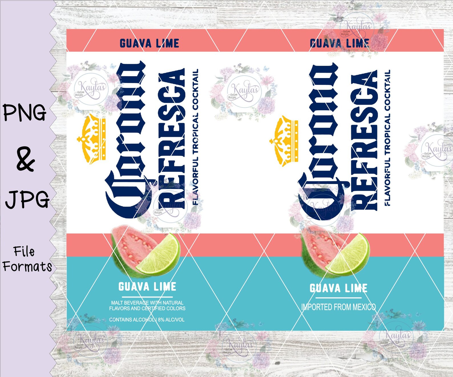 Corona Refresca Guava Lime Tumbler Wrap Corona Beer JPG Etsy