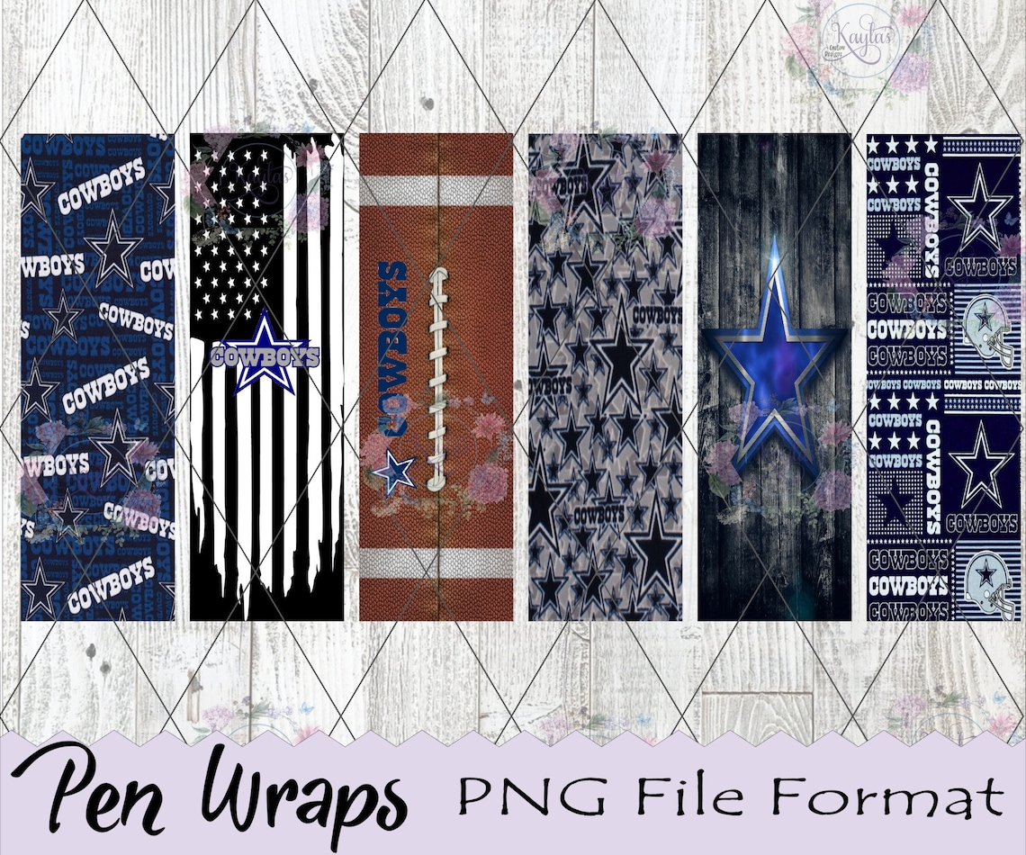Dallas Cowboys Pen Wrap PNG Silhouette Cricuit Waterslide Etsy