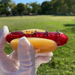 The Hotdog Glass Smoking Pipe , Tobacco pipe , Smoke Bowl , Hand Pipe , Gift