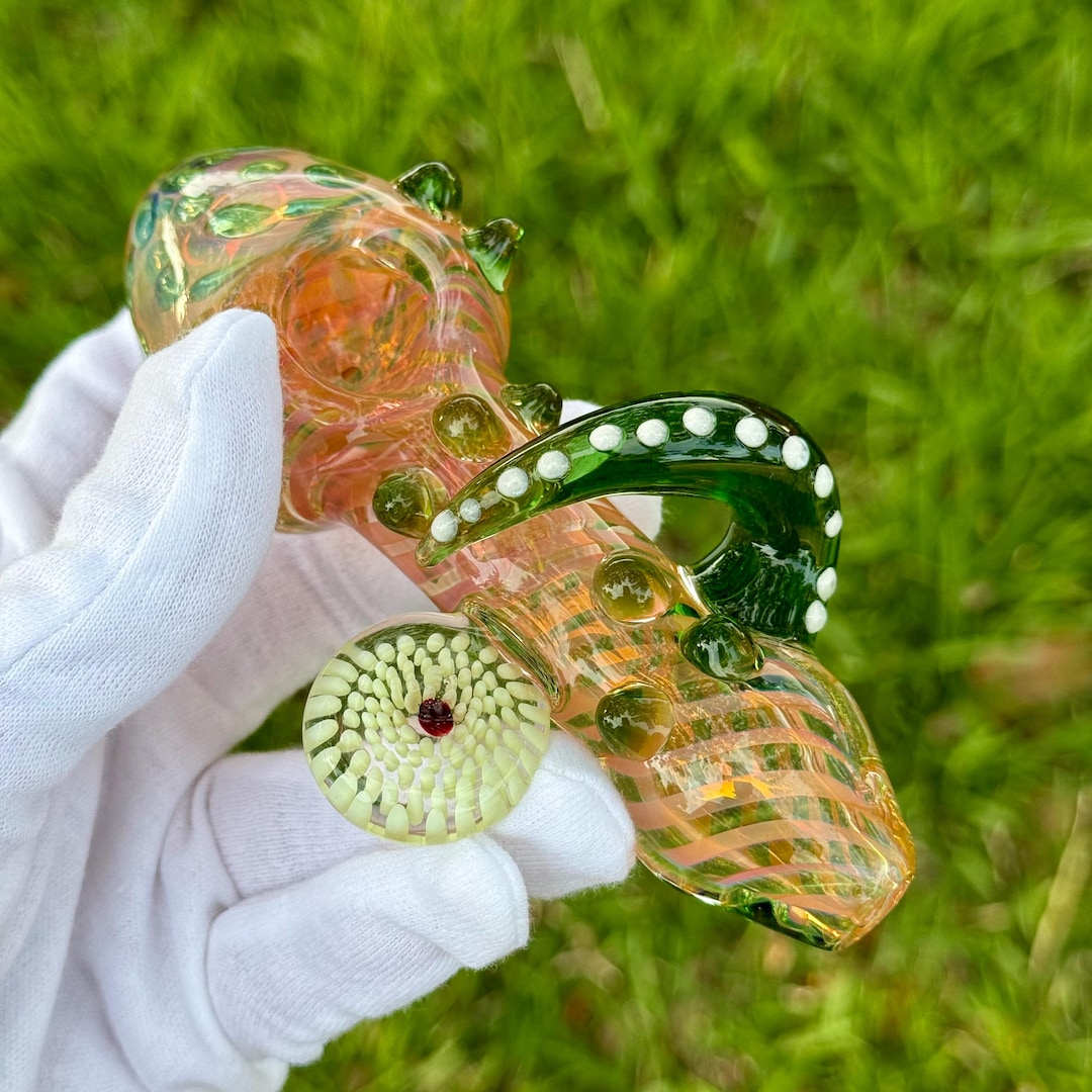 Honeysuckle Glass Smoking Pipe, Smoke Bowl (5 Inch) - Etsy